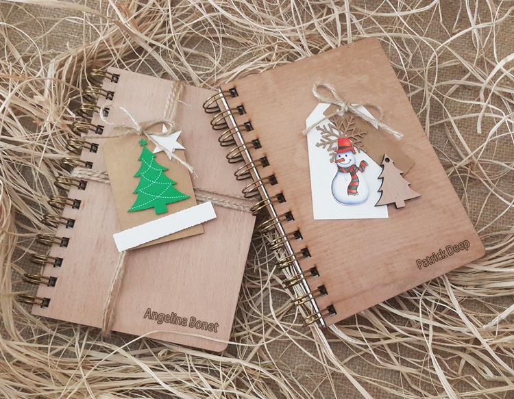 Personalized Wooden Cover Notebooks