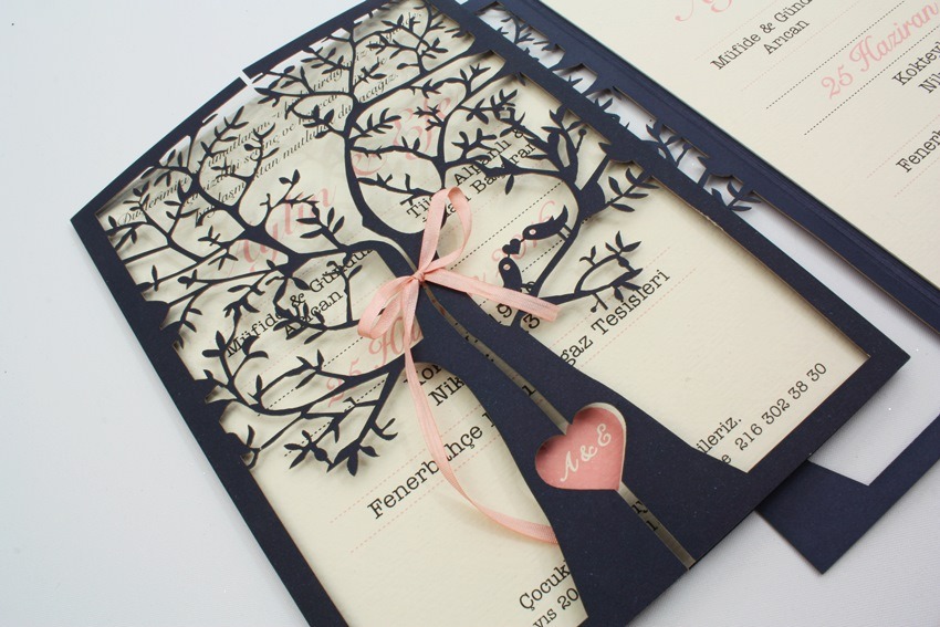 4023 Laser Cut Wedding Invitations