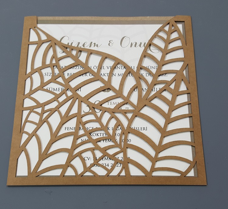 4025 Laser Cut Wedding Invitations