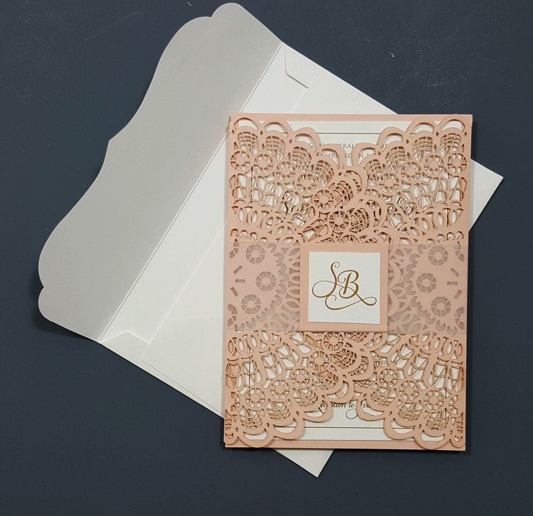 4027 Laser Cut Wedding Invitations
