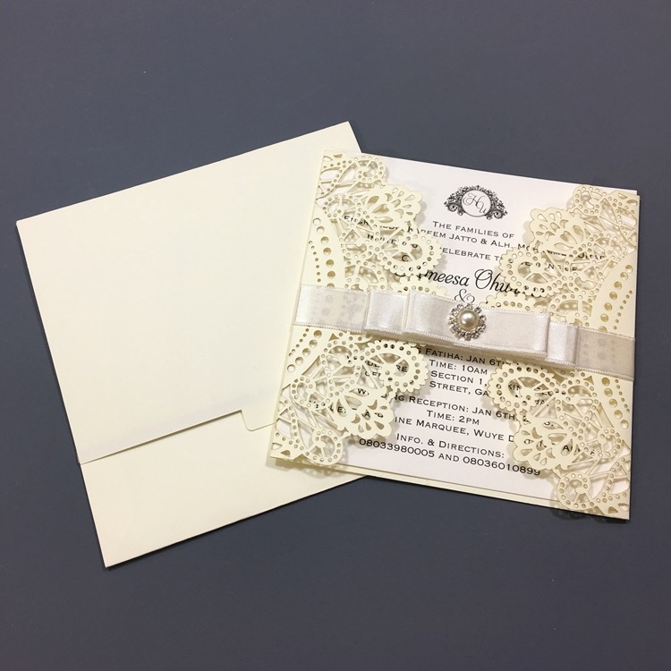 4039 Laser Cut Wedding Invitations