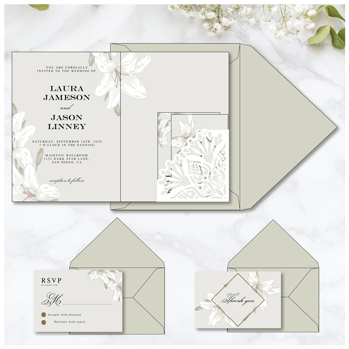 4075 Laser Cut Invitations