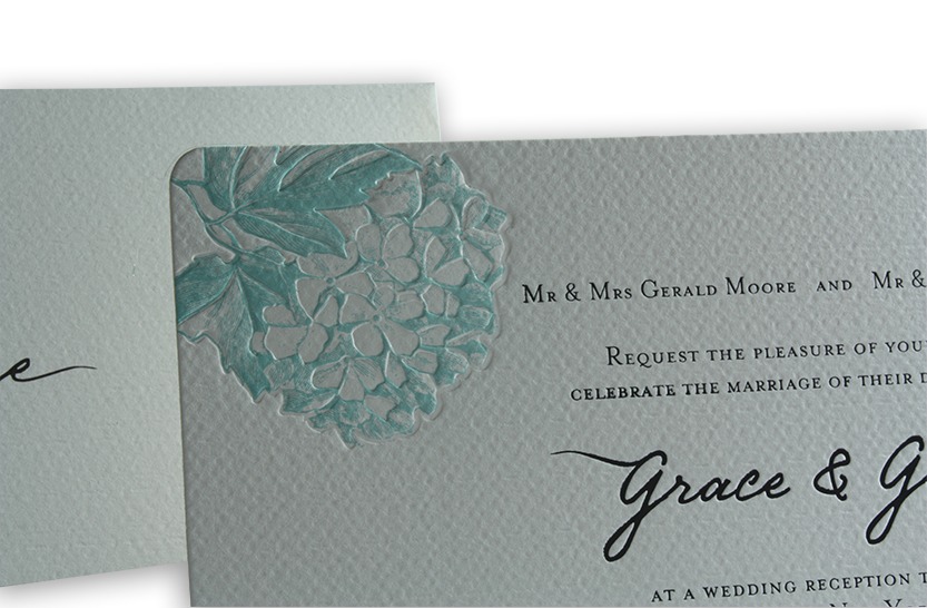 3503 Letterpress Wedding Invitations