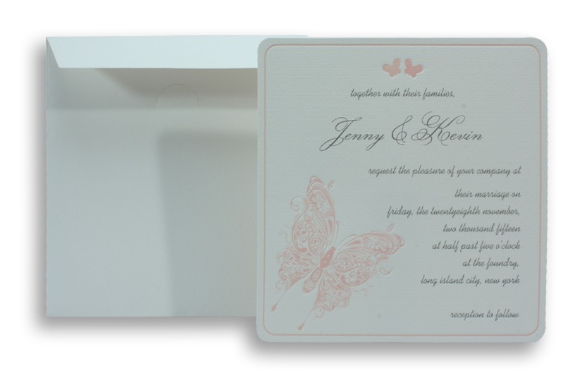 3504 Letterpress Wedding Invitations