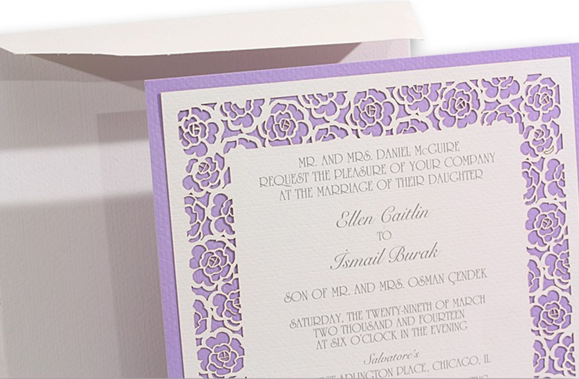4006 Laser Cut Wedding Invitations
