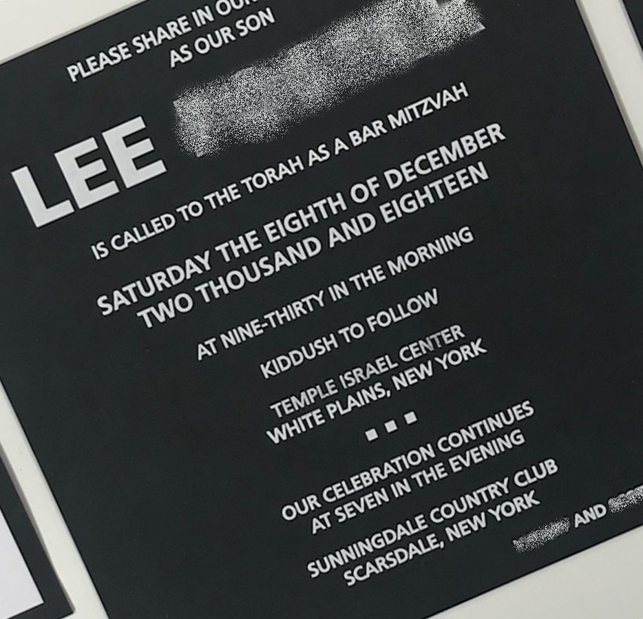 Custom invitation 118
