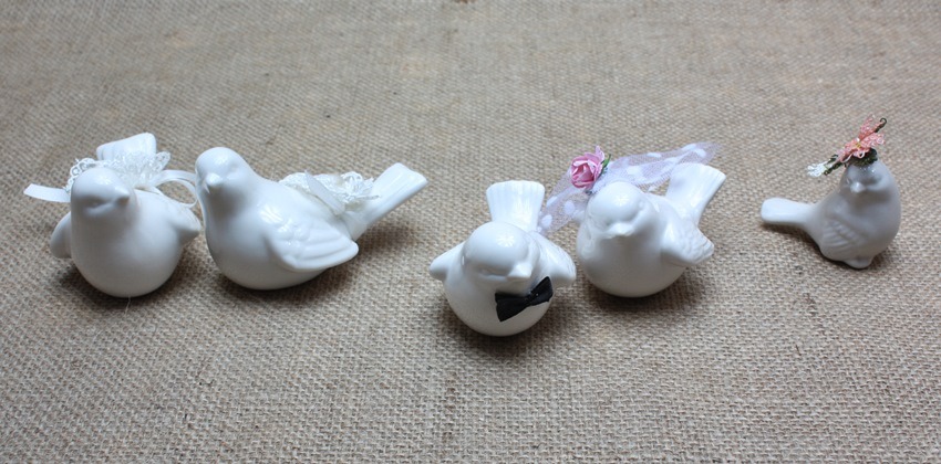 Birds Ornamented w/ Ribbons