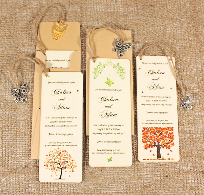 3302 Bookmark Wedding Invitations
