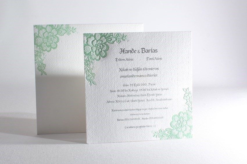 3508 Letterpress Wedding Invitations