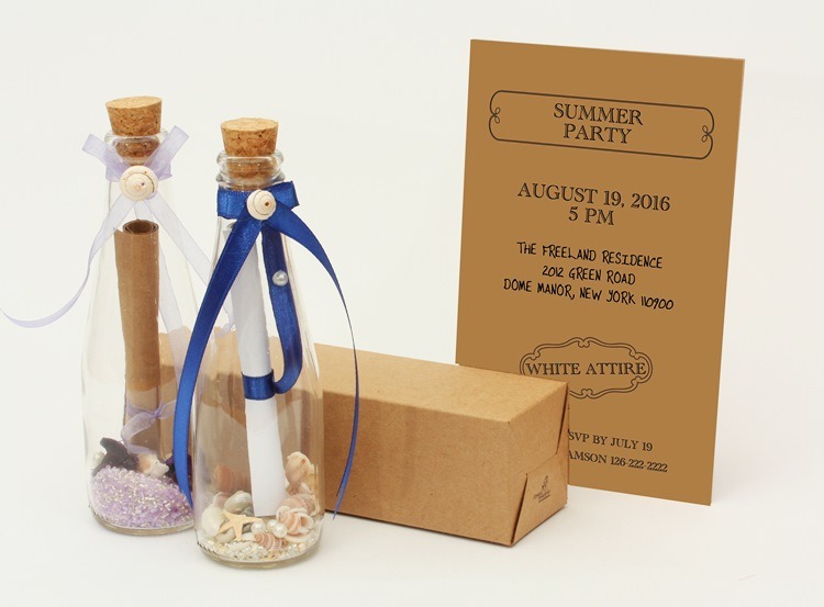 5001 Message in a Bottle Wedding Invitations