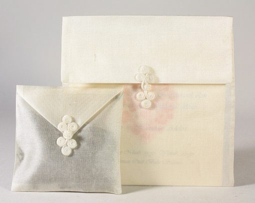6013 Fabric White Envelope