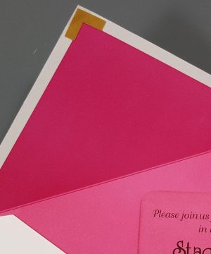 Custom invitation, liner printed inside